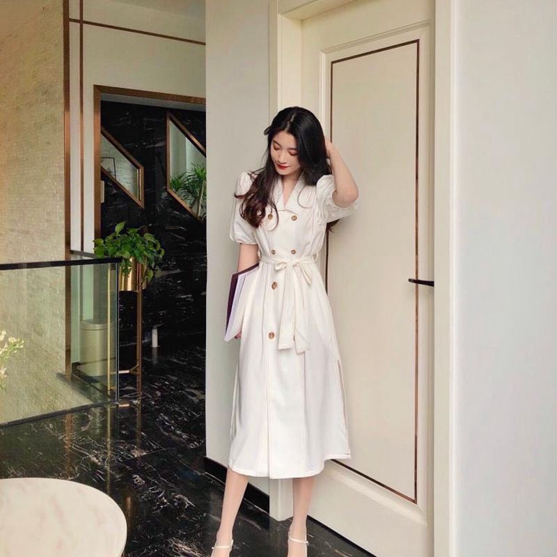 Đầm vest nữ HB thiết kế dây thắt eo sang trọng D058