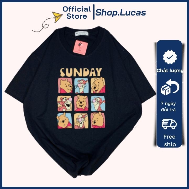 Áo Thun Nam Nữ Áo phông Unisex hoạt hình vải cotton thoáng mát cổ tròn bigsize XXL 2XL shop.lucas