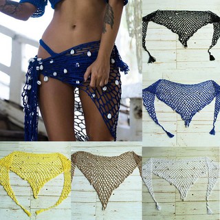 Freeship đơn 99kladies summer new hand hook beach shawl sexy fishnet shell sunscreen beach towel