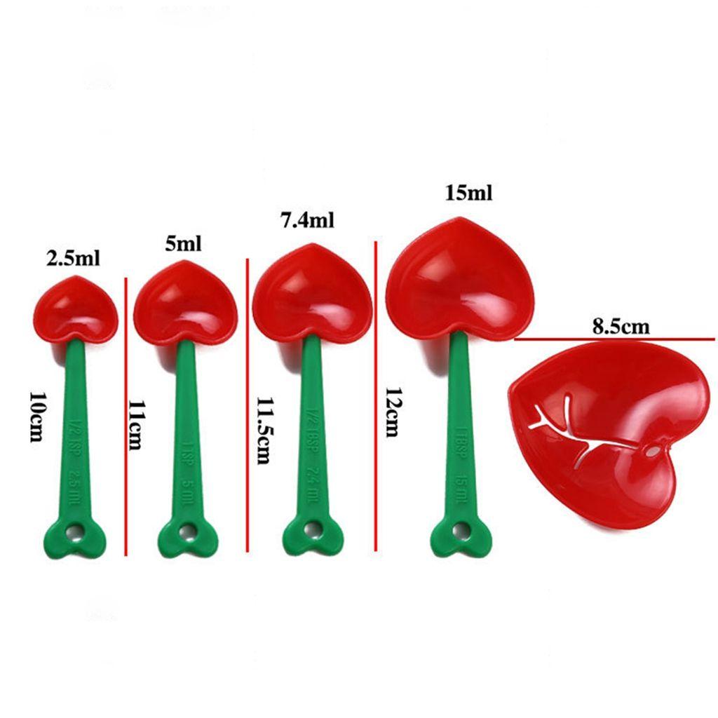 Muỗng Đo Lường Màu Trắng Đa Năng Hình Trái Tim Dễ Thương