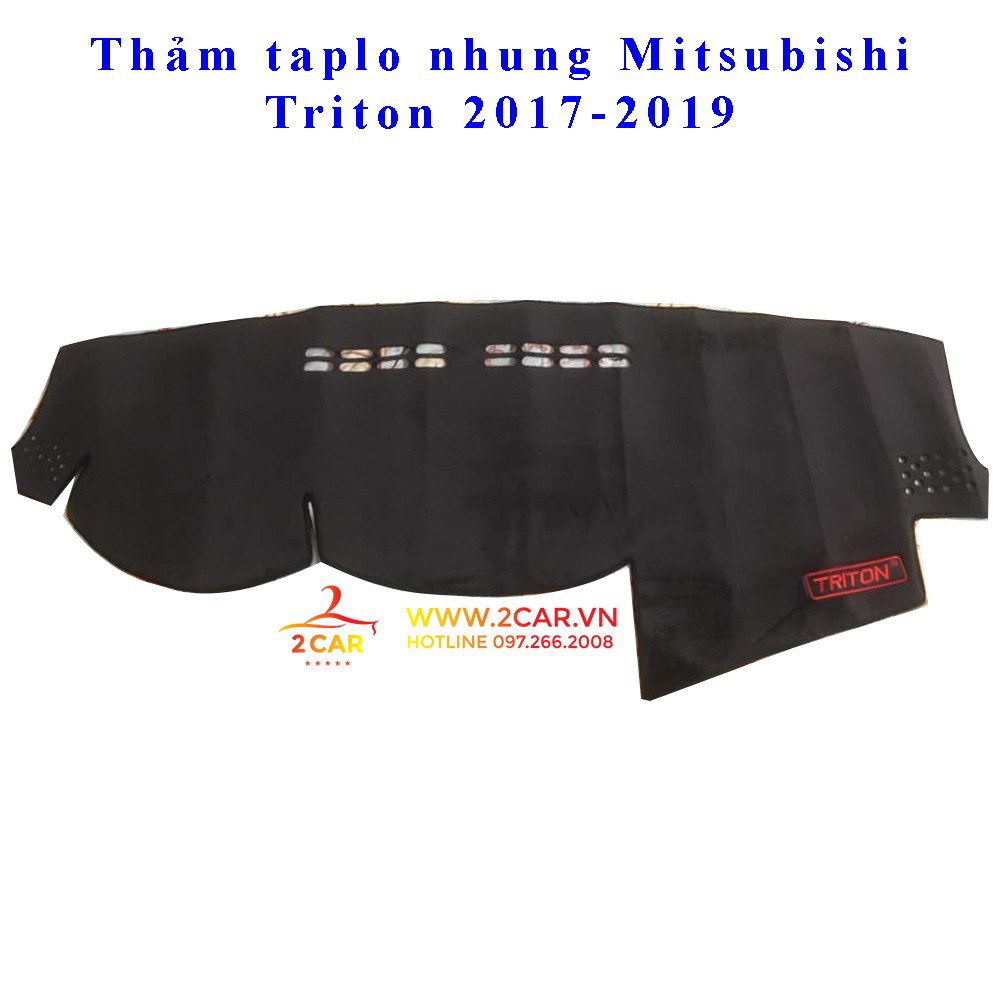 Thảm taplo nhung xe Mitsubishi Triton 2017-2020