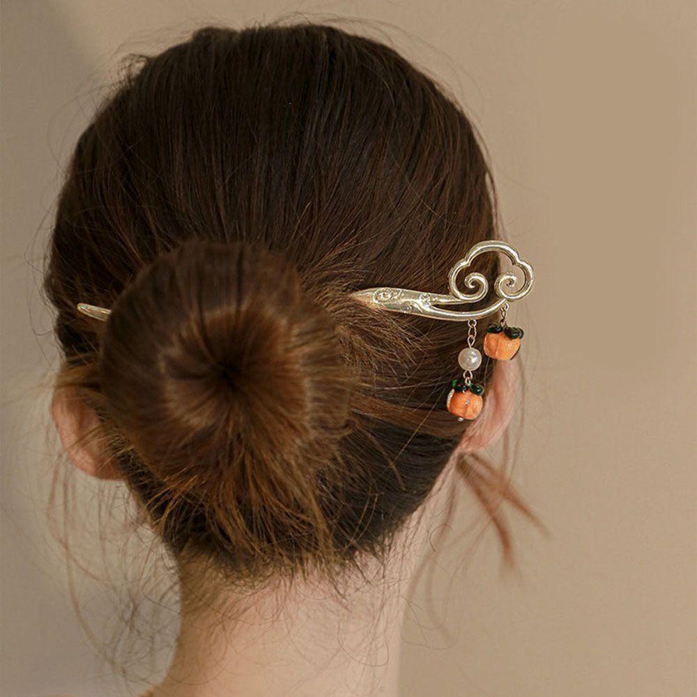 Trâm Cài Tóc Hình Đám Mây Bằng Lúa Mạch Phong Cách Trung Hoa Cổ Điển AVALENTINE Persimmon Dành Cho Nam Và Nữ