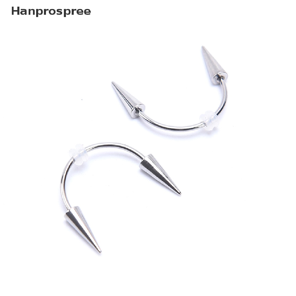 Hanprospree &gt; Khuyên Xỏ Cơ Thể Bằng Thép Không Gỉ Hình Hàm Hổ Mặt Cười Ma Cà Rồng