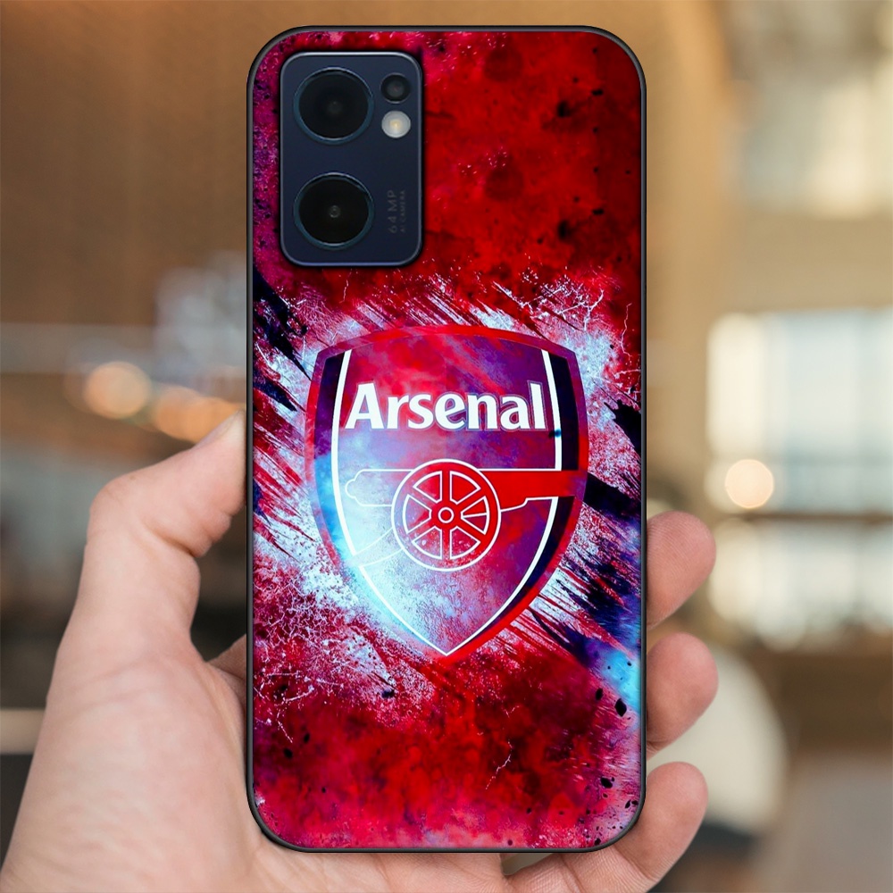 Ốp lưng Oppo Reno 7 5G viền đen in hình Arsenal FC