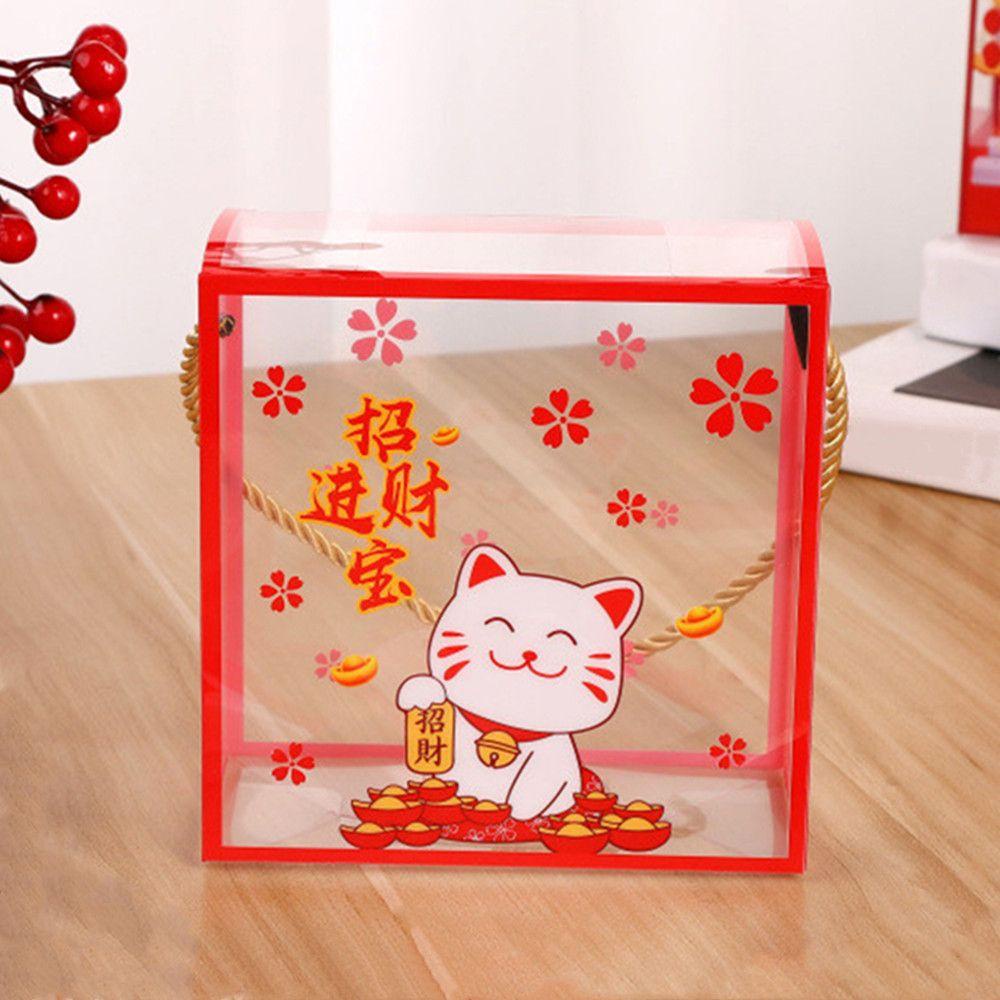 LAKAMIER Túi Đựng Bánh Quy / Quà Cưới / Năm Mới Phong Cách Trung Hoa Có Tay Cầm