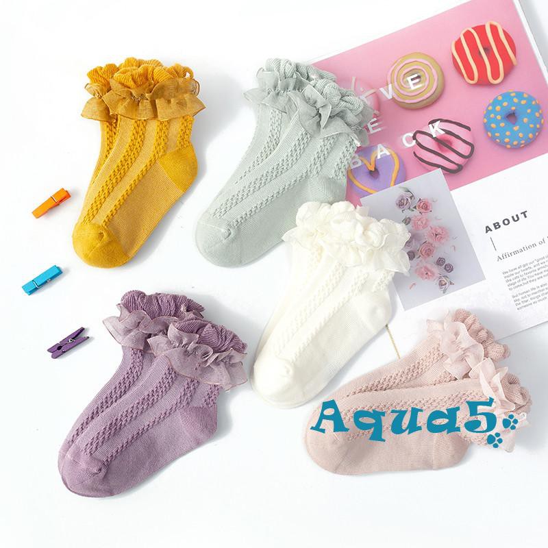 Vớ Cotton Phối Ren Đáng Yêu Cho Bé Gái