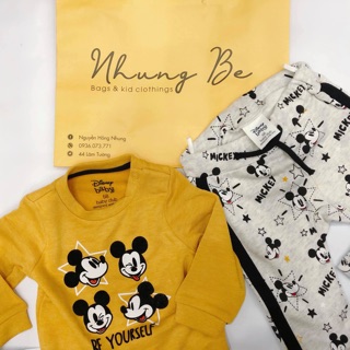 Bộ nỉ Mickey xám vàng