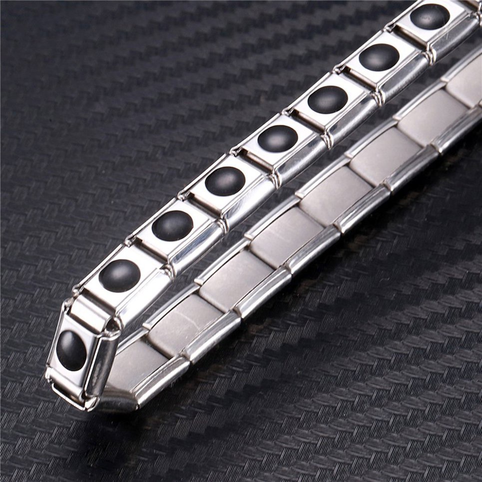 Magnetic Therapy Bracelet Stainless Steel Wristband Energy Magnet Bracelet