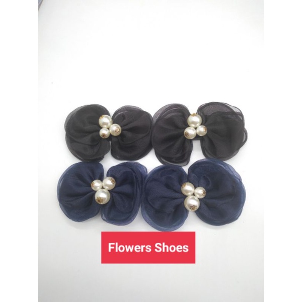 Set 2 nơ hoa hồng trang trí giày