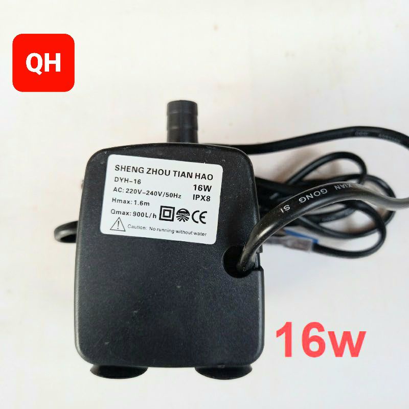 Máy bơm nước chìm mini 4W 8W 13W 16W 18W 25W 30W 32W dùng điện 220V, Bơm quạt hơi nước, Bể cá thủy sinh, Hòn non bộ