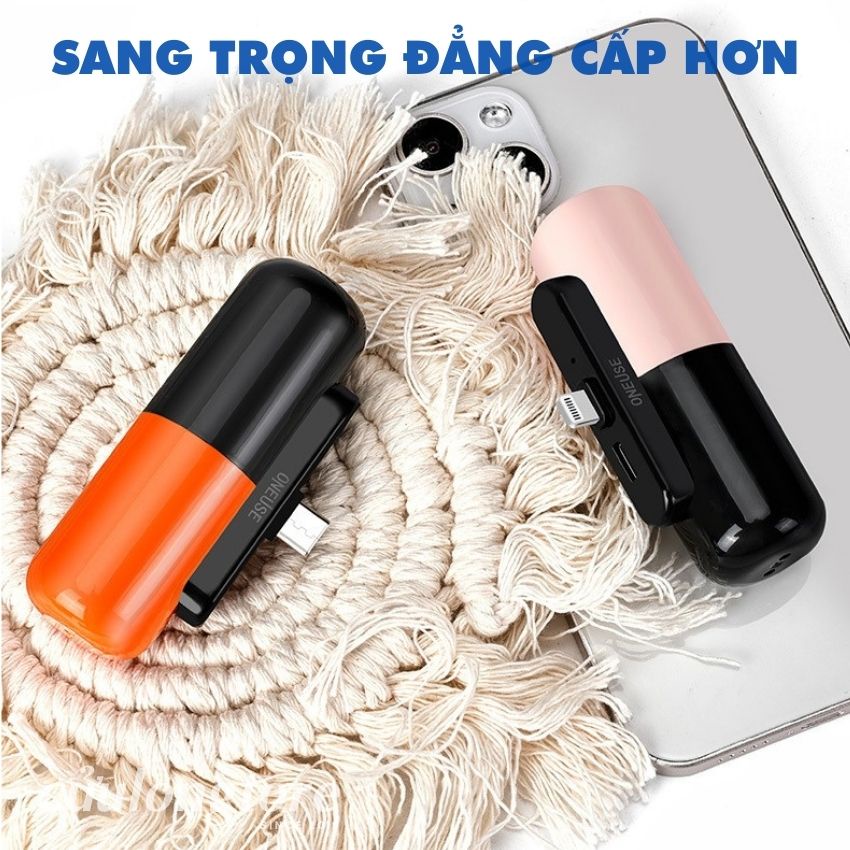 Sạc Dự Phòng Mini Siêu Nhỏ di động cầm tay dễ thương cute bin sạc điện thoại iphon 11 12 13 du lịch bỏ túi