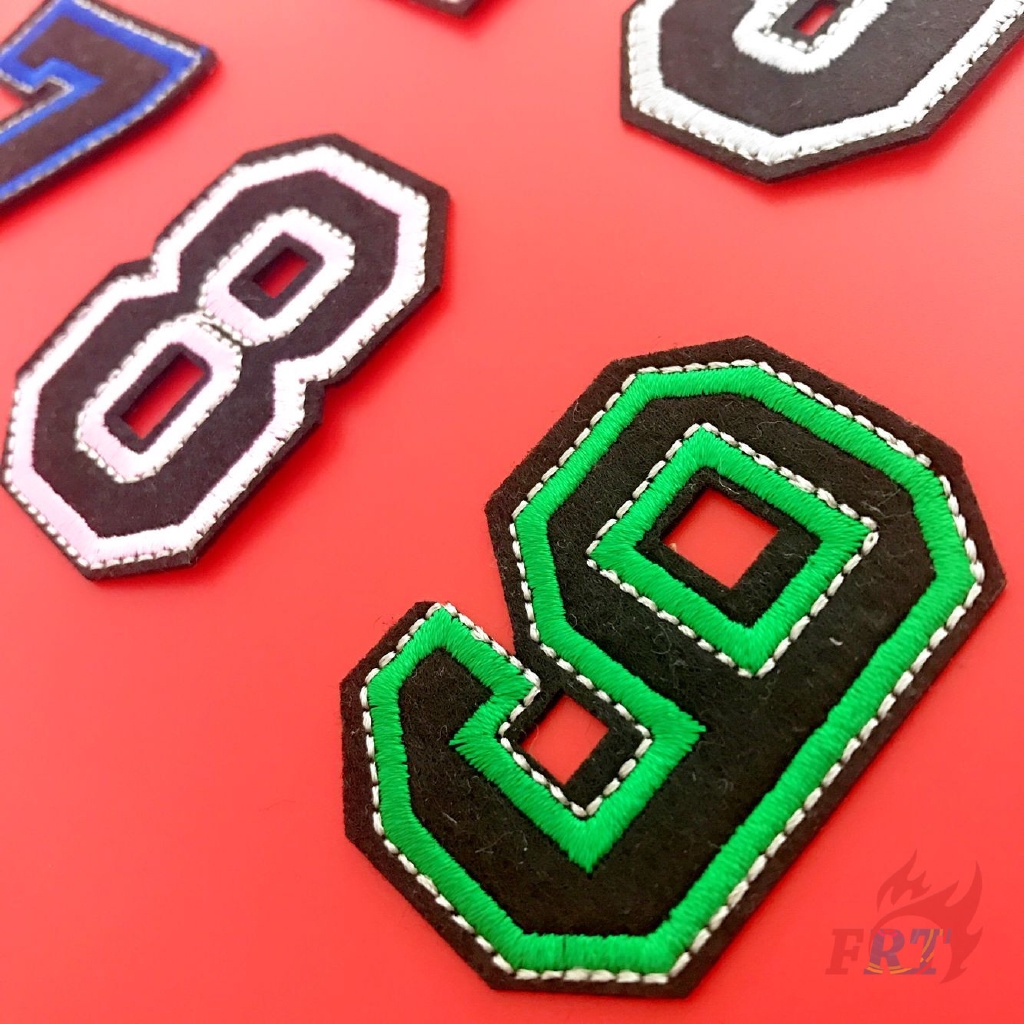 Miếng vá quần áo DIY hình dạng chữ số 0-9 nhiều màu sắc tùy chọn dành cho trang trí