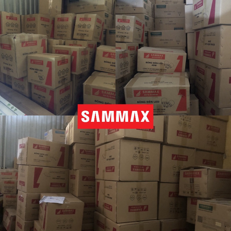 Bóng đèn led trụ tròn Sammax công suất 6W, 12W, 15W, 20W, 30W, 40W, 65W không chói mắt, tiết kiệm 80% điện năng