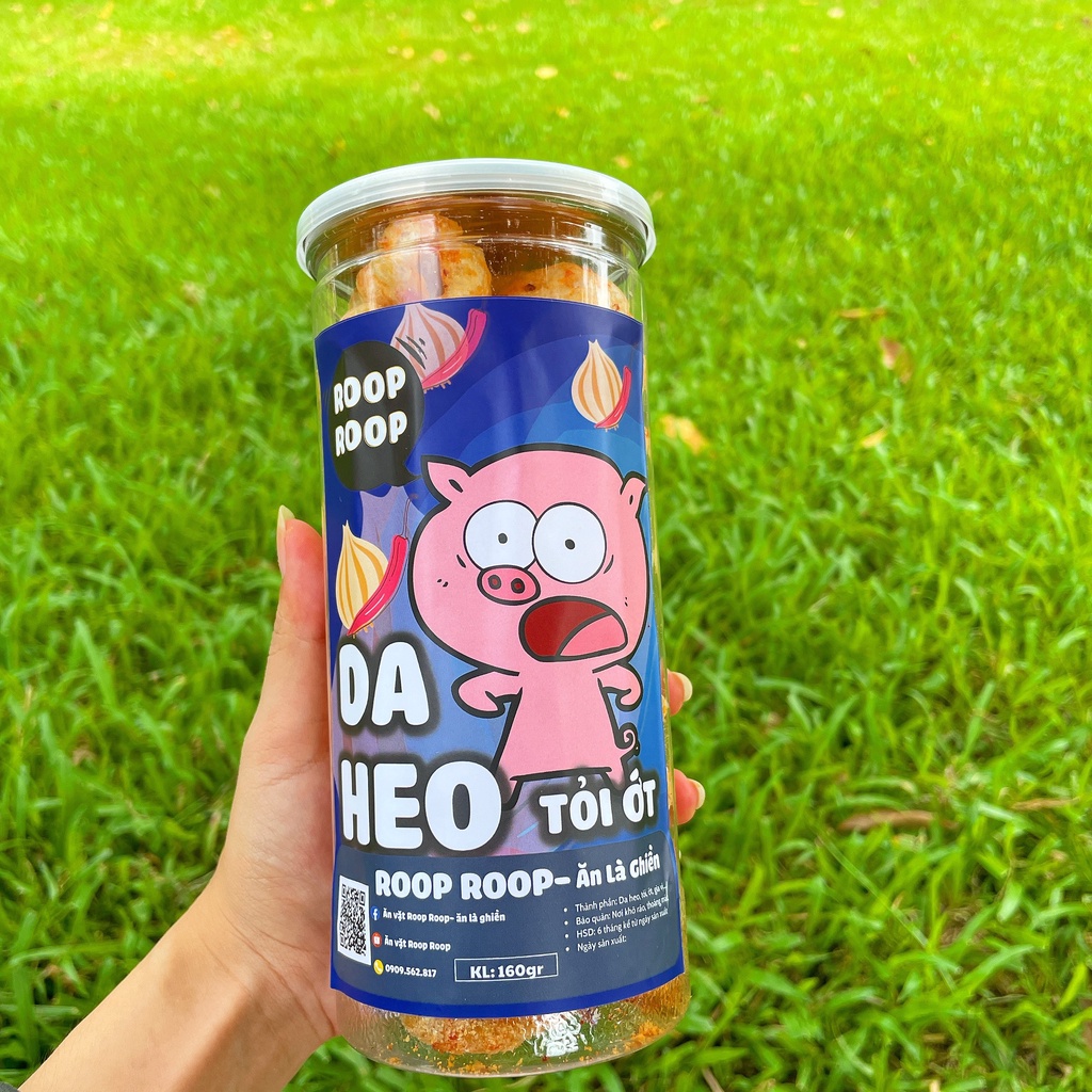 Da heo tỏi ớt 160g RoopRoop đồ ăn vặt Sài Gòn vừa ngon vừa rẻ | BigBuy360 - bigbuy360.vn
