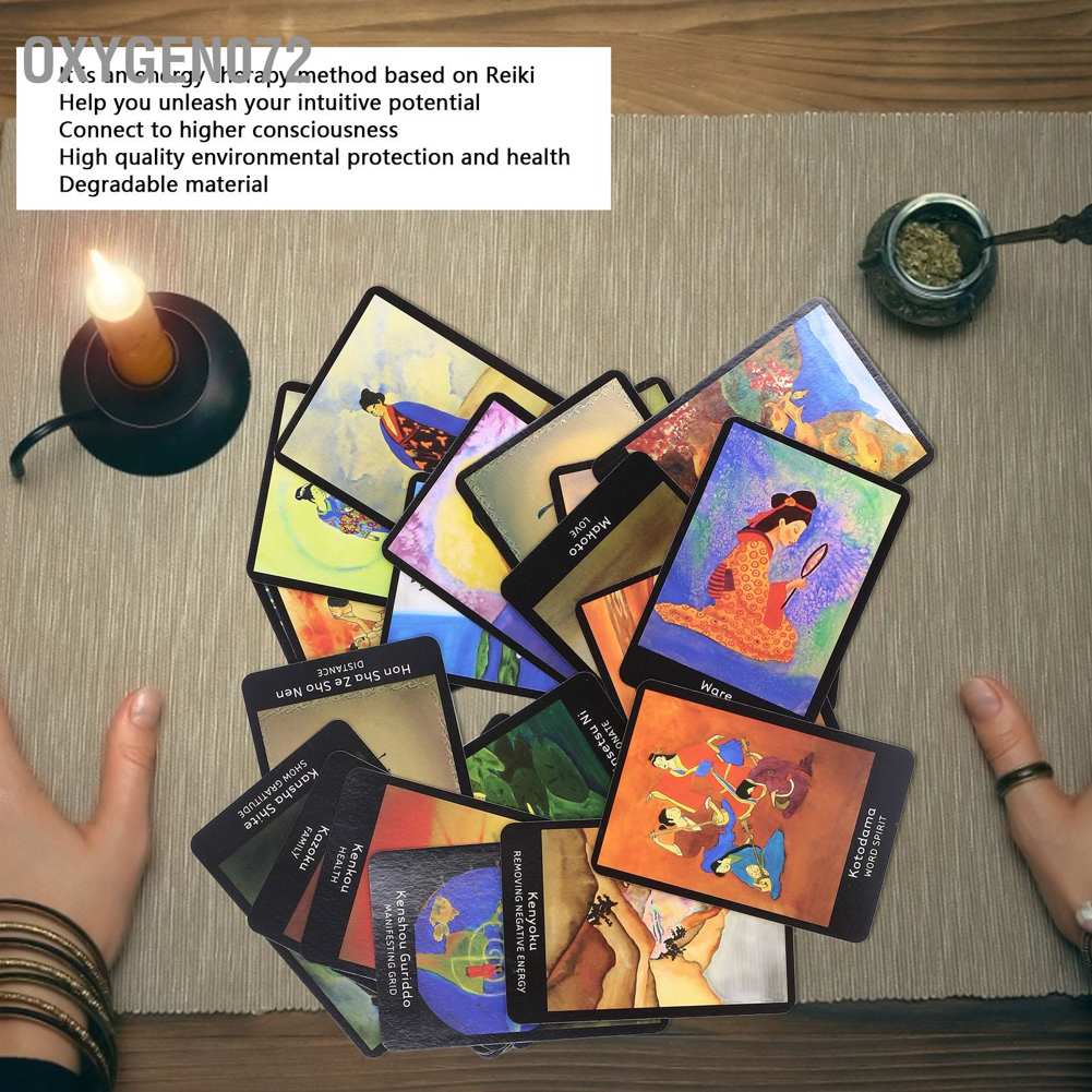 giảm giáOxygen072 Tarot Cards English Future Telling Unleashing Intuitive Potential Divination Card for Game Gift