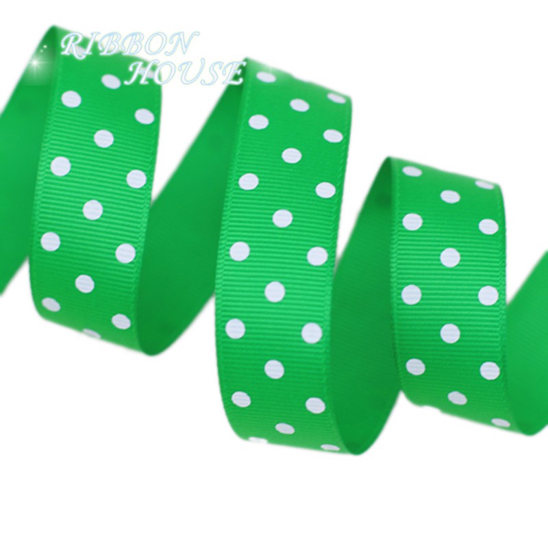 Dây Ruy Băng Họa Tiết Chấm Bi 10 Yard (25/38mm)