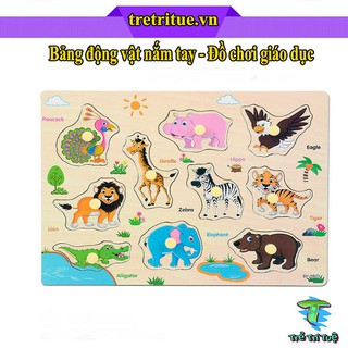 💣 GIÁ HUỶ DIỆT 💣 Bảng động vật nắm tay - Đồ chơi giáo dục cho bé 1 2 3 4 tuổi - Đồ chơi khoa học thông minh