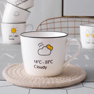 Cốc sứ hoạ tiết độc đáo bộ 4 chiếc