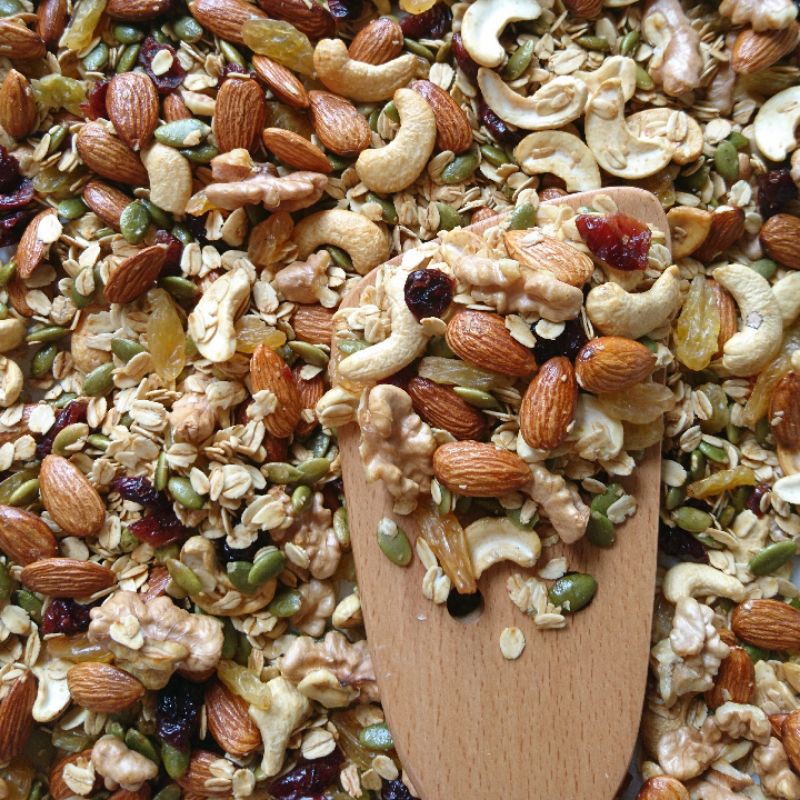 500gram Granola đặc biệt nướng mật ong SHOP MẸ TÔM (NGŨ CỐC ĂN KIÊNG, NGŨ CỐC ĂN LIỀN,HẠNH NHÂN,ÓC CHÓ,HẠT ĐIỀU,K MACCA) | BigBuy360 - bigbuy360.vn