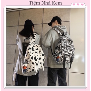 [CÓ SẴN] 🐮 Balo UZLLANG, balo thời trang bò sữa đi học siêu nhiều ngăn 💖 HÀNG CÓ SẴN 💥 Hot item của 2021 ✨✨