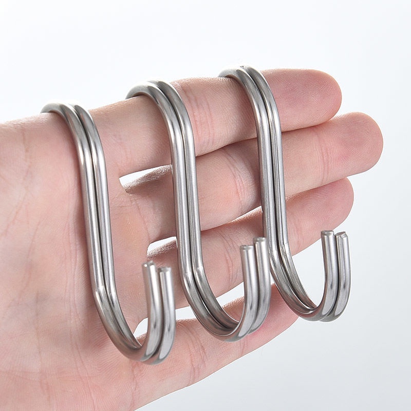 Bộ 10 Móc Treo Nồi Chảo Quần Áo Hình Chữ S Tiết Kiệm Không Gian