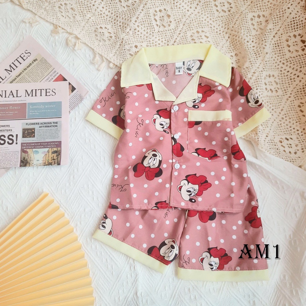 Đồ bộ cho bé pijama dài tay AM798 - đồ bộ bé trai và đồ bộ bé gái cộc tay xinh xắn AM935