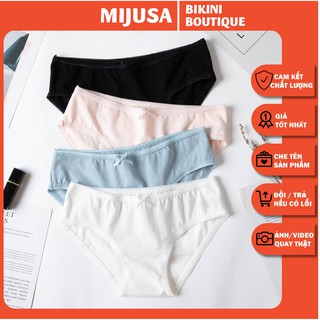 Quần Lót Nữ Cotton Cao Cấp Phong Cách Đơn Giản Đính Nơ Quyến Rũ Siêu Xinh QL26 - mijusa
