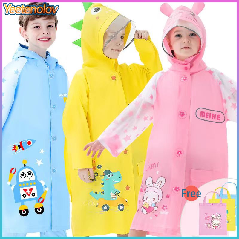 Áo Mưa Chống Thấm Nước Thiết Kế Dễ Thương Cho Bé Mẫu Giáo