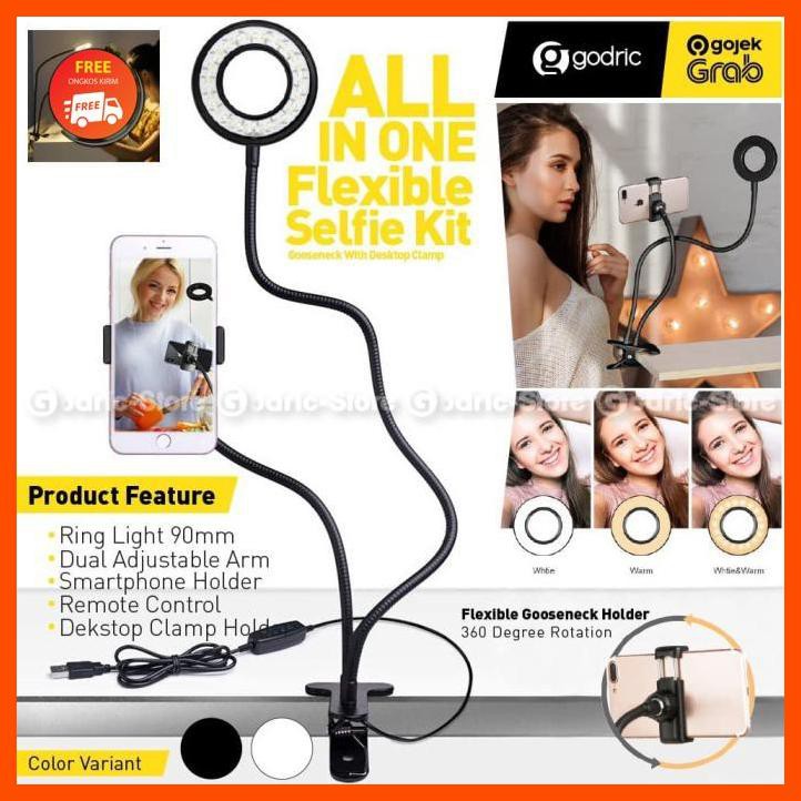 Vòng Đèn Led 3 Trong 1 Màu Đen Có Kẹp Gắn Chân Đế Ba Chân | BigBuy360 - bigbuy360.vn