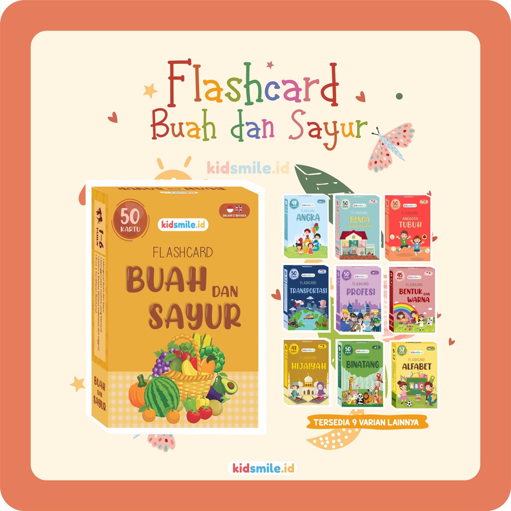 Thẻ Flash Card Đồ Chơi Hình Trái Cây Rau Củ Quả Cho Bé