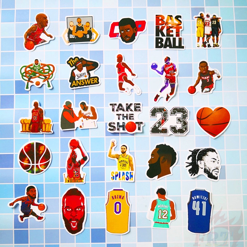 104 cái / bộ ❉ Hình dán Logo nhóm nhạc Superstar &amp; Team NBA ❉ Sticker dán tường thời trang chống thấm nước