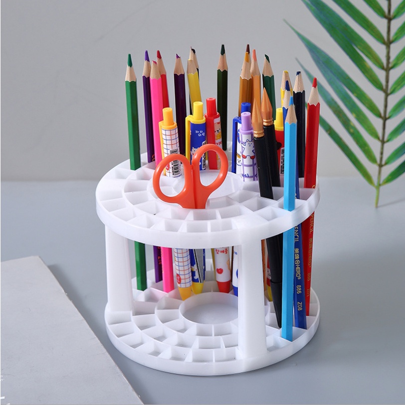 Giá đỡ bút gel cọ trang điểm hình tròn sáng tạo tiện dụng