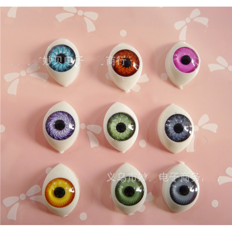 Charm mắt size 12 x 16mm phong cách Harajuku Kerr trang trí vỏ ốp điện thoại, móc khóa, DIY