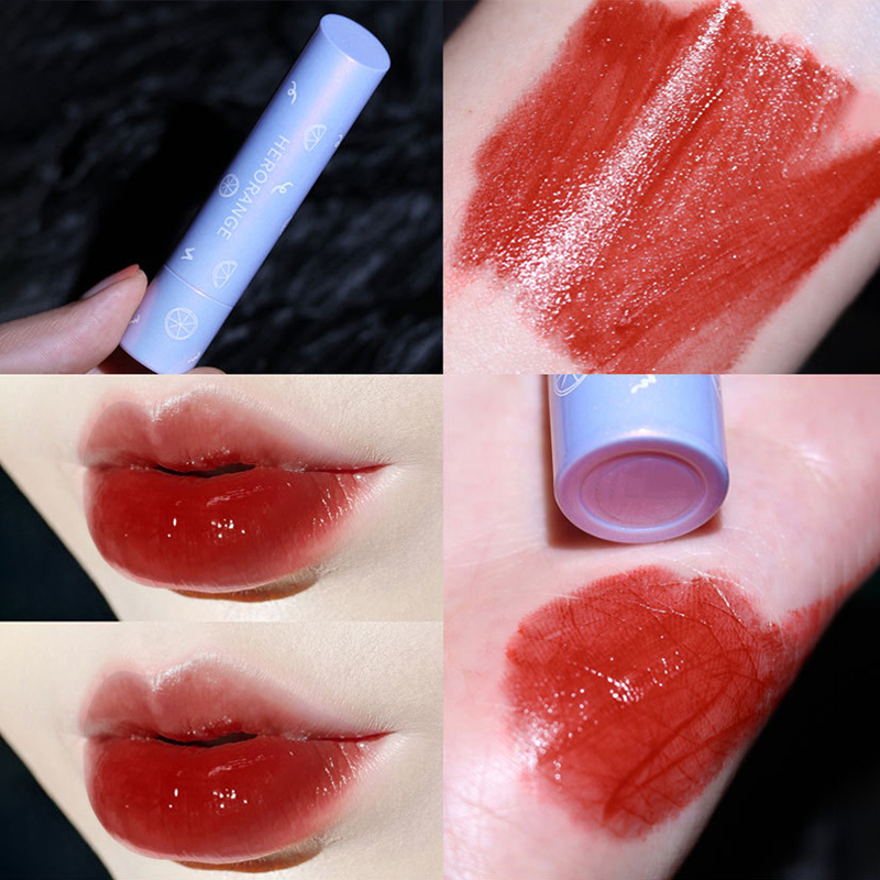 【Ready Stock】 HERORANGE Sandwich Lip Lipstick Moisturizing Fruit Jelly Lip Oil Lip Care 【queen2019】