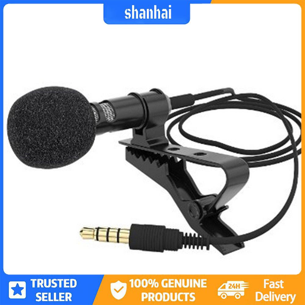 Microphone Condenser Clip-on Veel Lavalier Mic có dây cho điện thoại máy tính xách tay