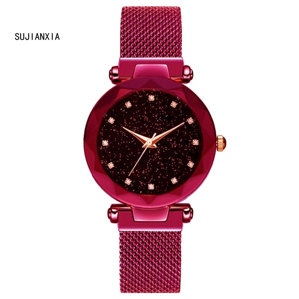 Đồng Hồ Nữ Ov Dây Thép Không Gỉ Mặt Đính Đá Lấp Lánh