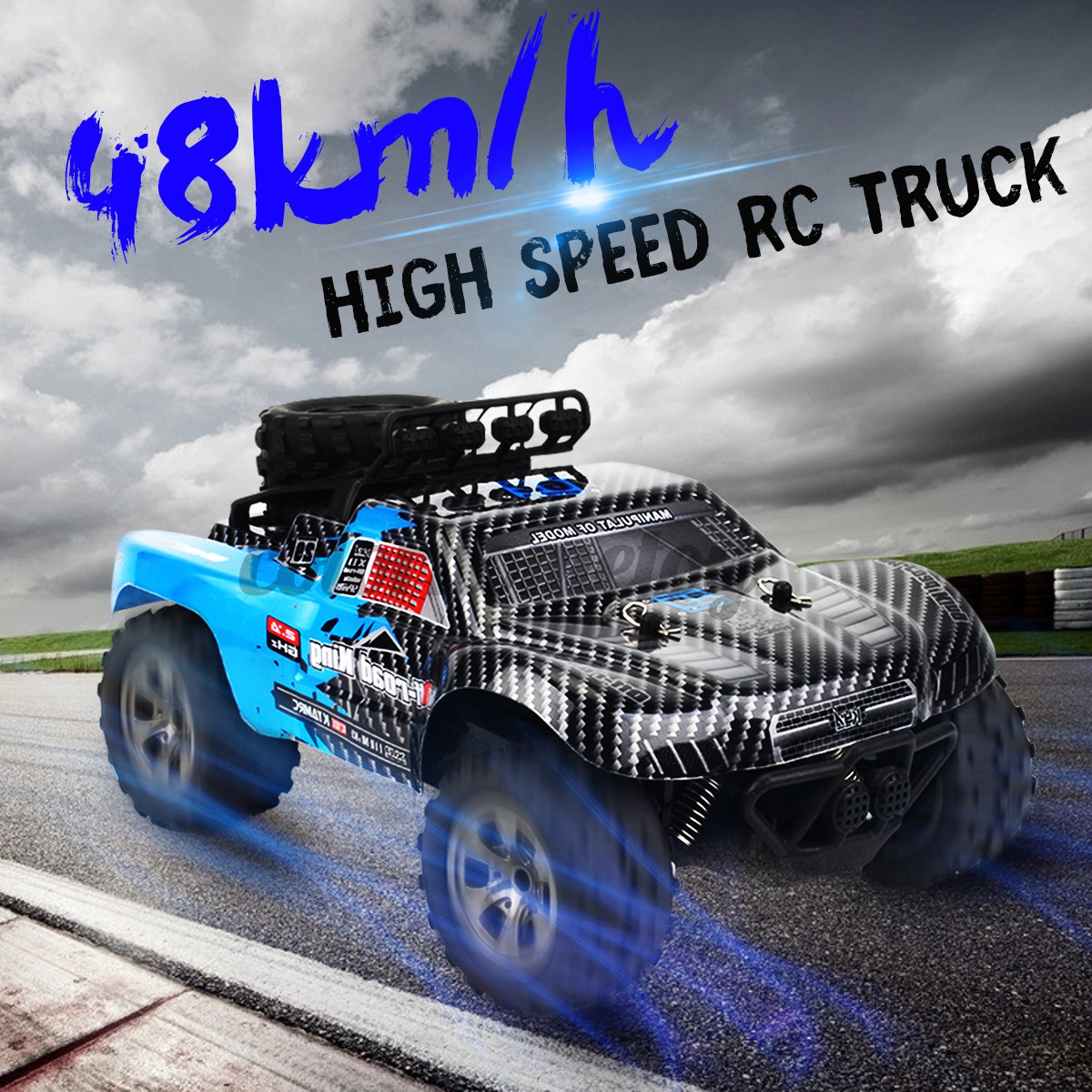 RC Xe Địa Hình Điều Khiển Từ Xa Tốc Độ Cao 48km / H 2.4g 1: 18 Kèm Phụ Kiện