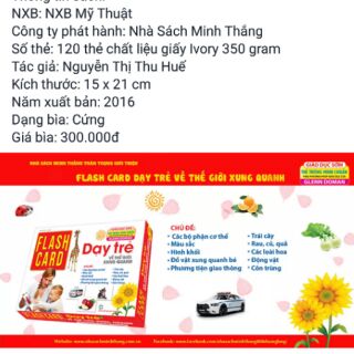 Thẻ học thông minh - nxb mỹ thuật, giảm 20% còn 240k
