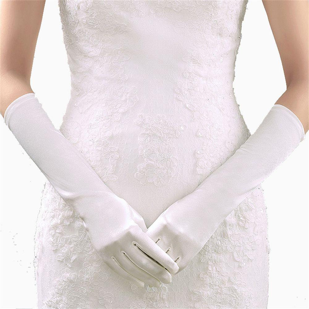 Găng Tay Dài Ngón Tay KENT1 Đen Trắng|Phụ Kiện Hóa Trang Cho Cô Dâu