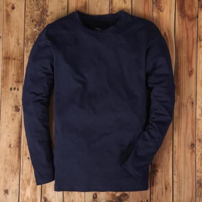 Áo thun thu đông, dài tay cổ tròn nam màu ghi sáng,mềm, mịn, co dãn dễ chịu, chất thoáng mát, thấm mồ hô | BigBuy360 - bigbuy360.vn