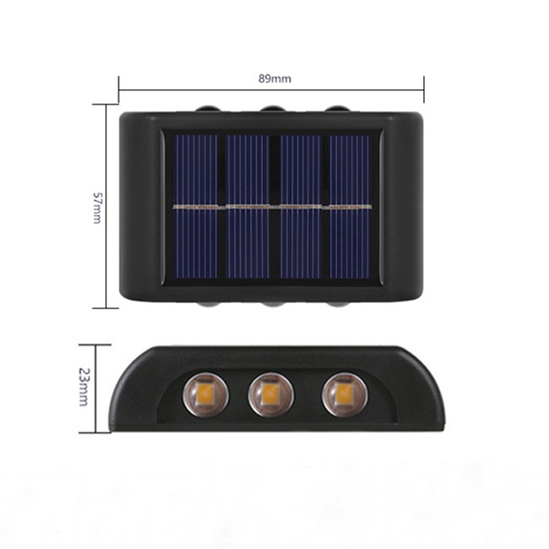 Đèn Led 6 Bóng Năng Lượng Mặt Trời Chống Thấm Nước Gắn Cầu Thang Ngoài Trời