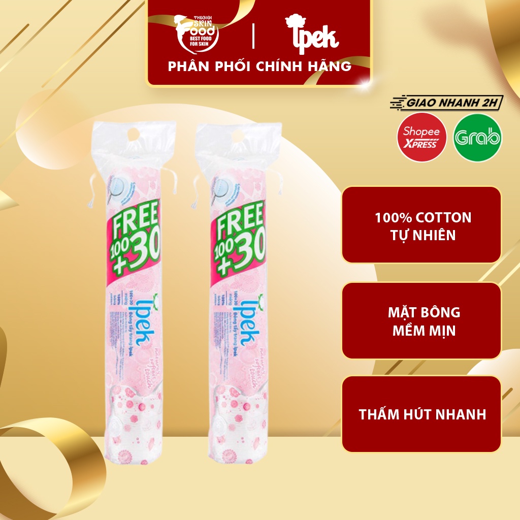 Bông tẩy trang 100% cotton Thổ Nhĩ Kỳ Ipek Klasik Cotton Pads (80/130/150 miếng)