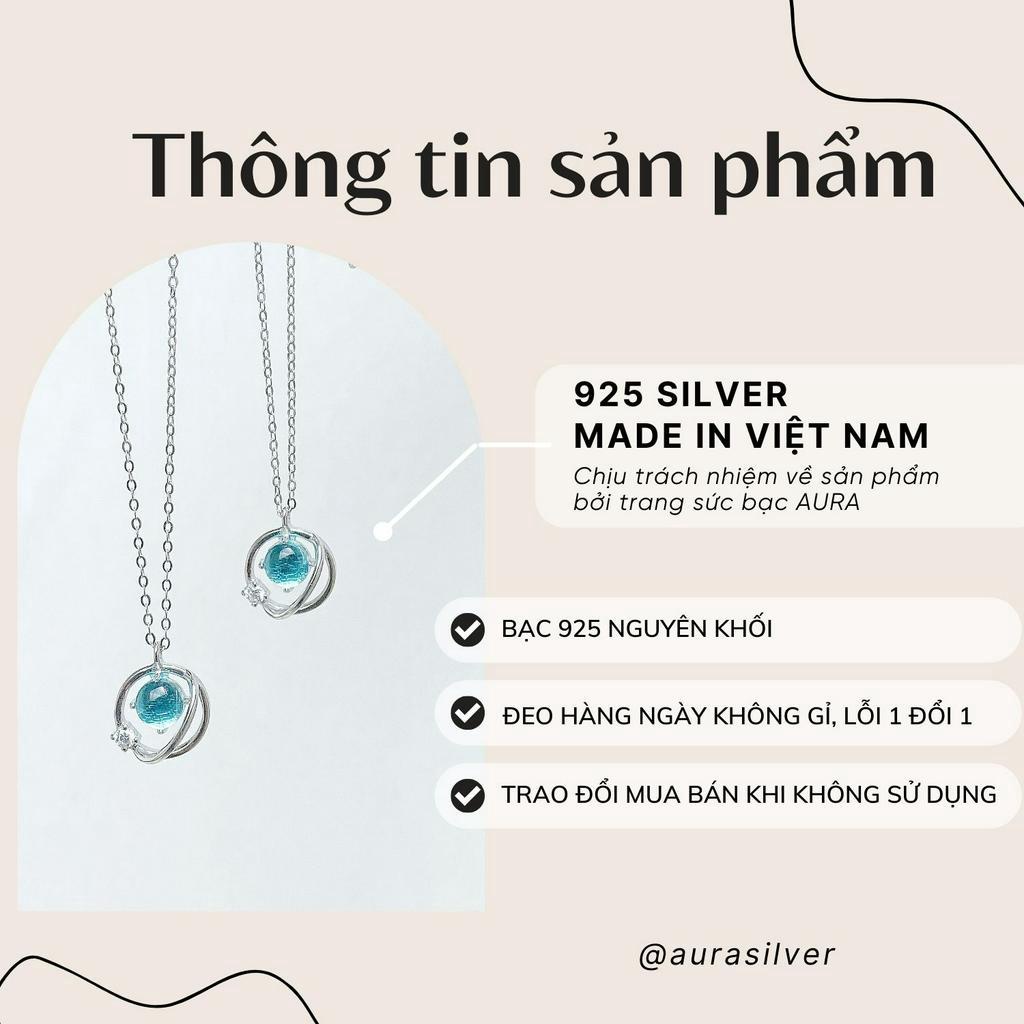 Dây chuyền bạc 925 vòng cổ bạc nữ Planet- Aura Silver-DC41
