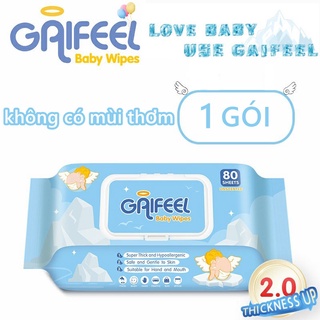 Gói 80 khăn giấy ướt GAIFEEL cho bé khăn ướt khăn lau em bé
