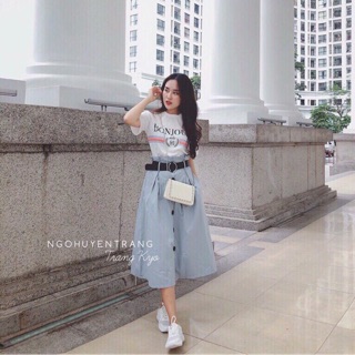 Sét ao phông cv xanh khuy