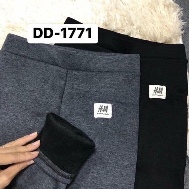 Quần Legging Lót Lông HM Co Dãn Siêu Tôn Dáng