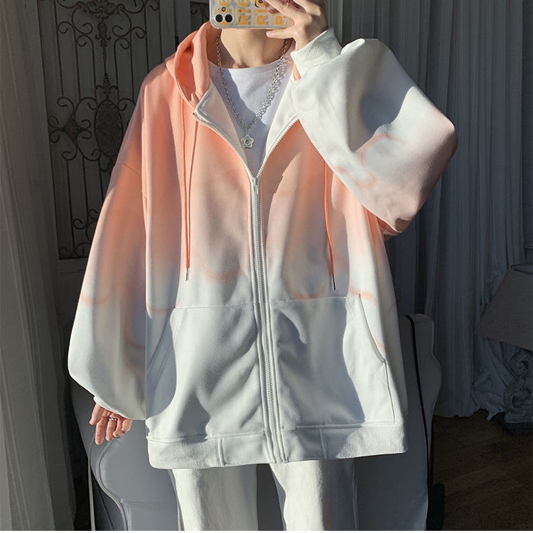 【Yuki】Áo hoodie kéo khóa màu loang siêu HOT | BigBuy360 - bigbuy360.vn