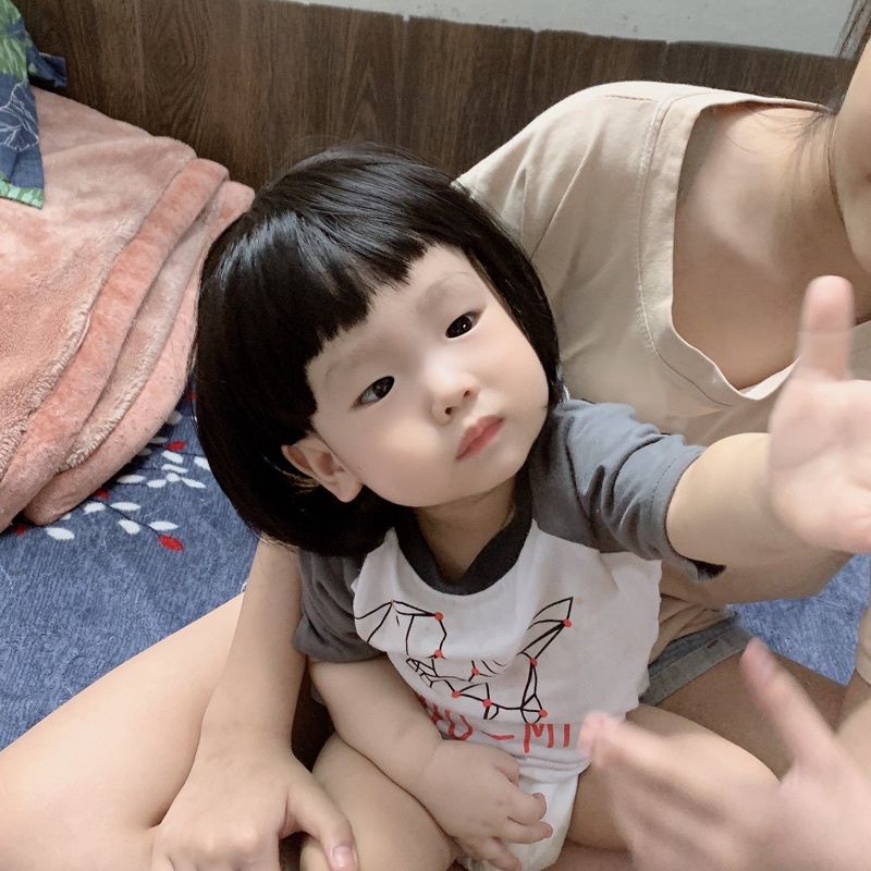 Tóc giả ngắn cho bé gái dễ thương