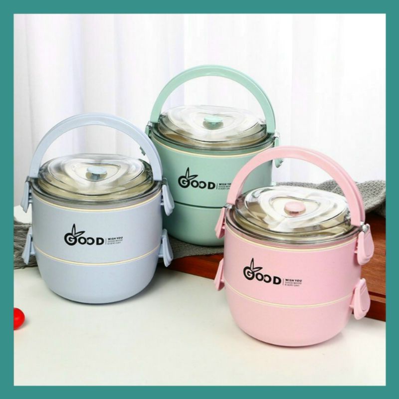 HỘP ĐEM CƠM HÀN QUỐC GIỮ NHIỆT 2 TẦNG, CHẤT LIỆU LÚA MẠCH, GIỮ NHIỆT LÂU, NHỎ GỌN TIỆN LỢI ĐỂ MANG CƠM,THỨC ĂN RA NGOÀI