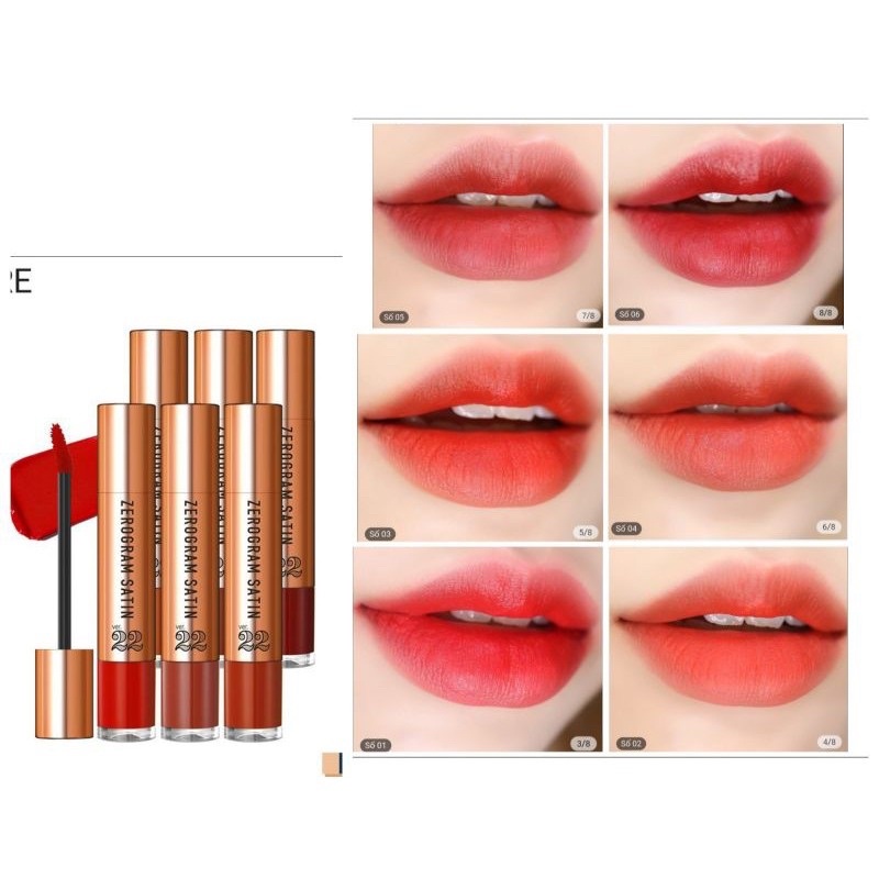 Son Kem Lì Chosungah Ver 22 Zerogram Satin Velvet Lip Tint